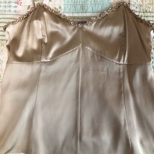 Elegant Satin Beige Top